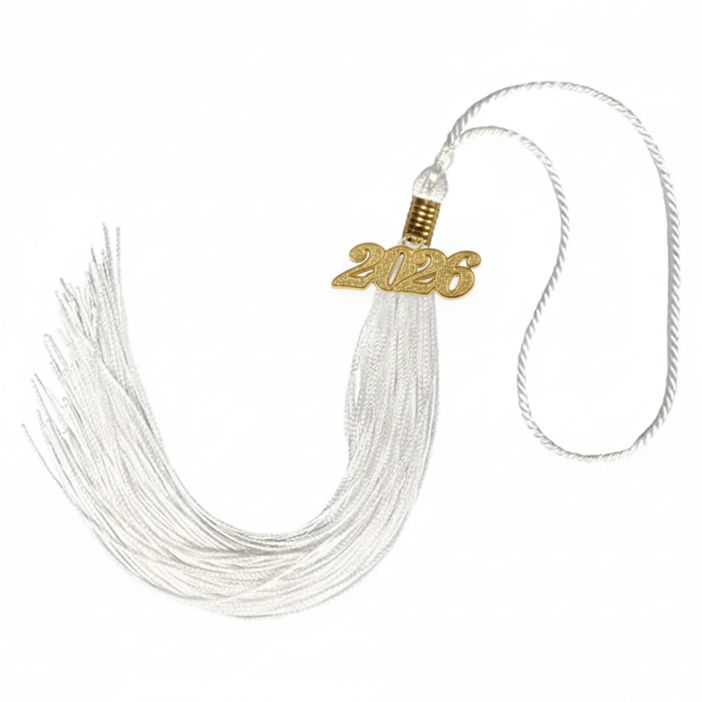 White Graduation Tassel