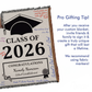Custom Woven Class of 2026 Throw Blanket – Graduation Gift with Personalized School Name