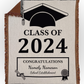 Custom Woven Class of 2025 Throw Blanket – Graduation Gift with Personalized School Name