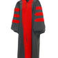Deluxe Doctoral Gown - No Piping - Red, Black or Royal