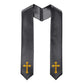 60" CHOIR STOLE WITH WHITE OR GOLD CROSS EMBROIDERY