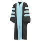 Light Blue Deluxe Doctoral Gown with Gold Piping - Academic Regalia