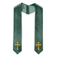 60" CHOIR STOLE WITH WHITE OR GOLD CROSS EMBROIDERY