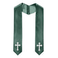 60" CHOIR STOLE WITH WHITE OR GOLD CROSS EMBROIDERY