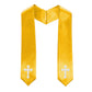 60" CHOIR STOLE WITH WHITE OR GOLD CROSS EMBROIDERY