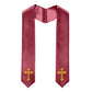 60" CHOIR STOLE WITH WHITE OR GOLD CROSS EMBROIDERY