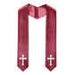 60" CHOIR STOLE WITH WHITE OR GOLD CROSS EMBROIDERY