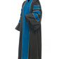 Peacock Blue Deluxe Doctoral Gown with Gold Piping - Academic Regalia