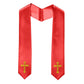 60" CHOIR STOLE WITH WHITE OR GOLD CROSS EMBROIDERY