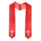 60" CHOIR STOLE WITH WHITE OR GOLD CROSS EMBROIDERY