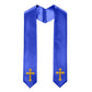 60" CHOIR STOLE WITH WHITE OR GOLD CROSS EMBROIDERY