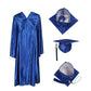 Shiny Royal Cap, Gown & Tassel for Graduation