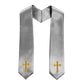 60" CHOIR STOLE WITH WHITE OR GOLD CROSS EMBROIDERY