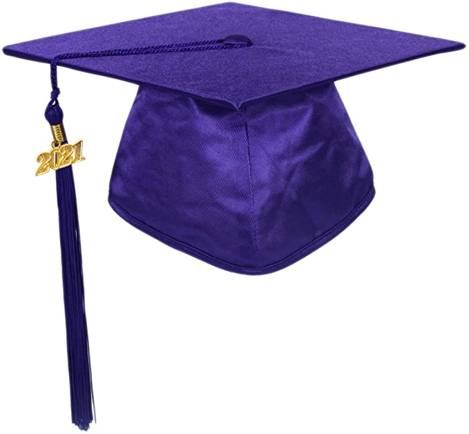 Shiny Kinder Purple Cap, Gown & Tassel