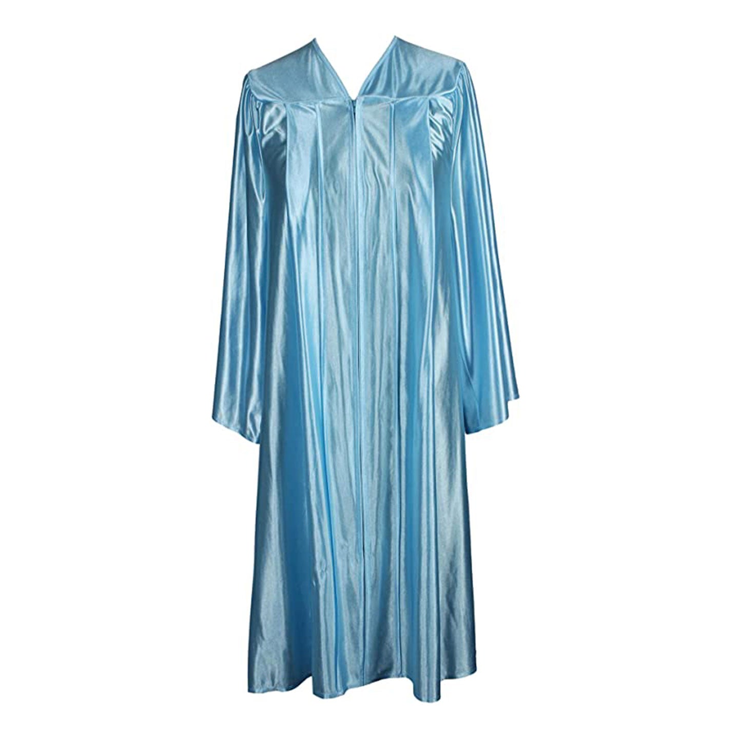 Kinder Shiny Light Blue  Graduation Gown