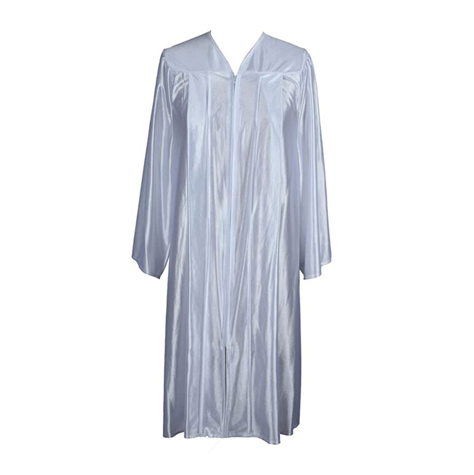 White Shiny Choir Gown