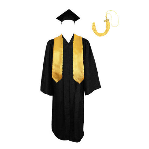 El Paso Panthers Black Matte Cap Gown and Tassel Package