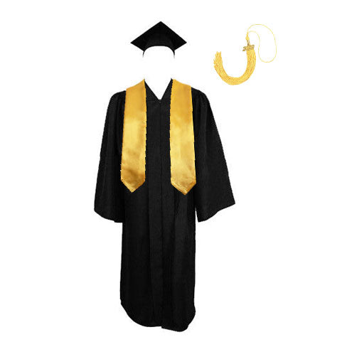 black and gold graduation dress El Paso Panthers Matte Cap Gown Tassel 2026 Package I've Got Sunshine Long The fit of the Size:44W YES202550%