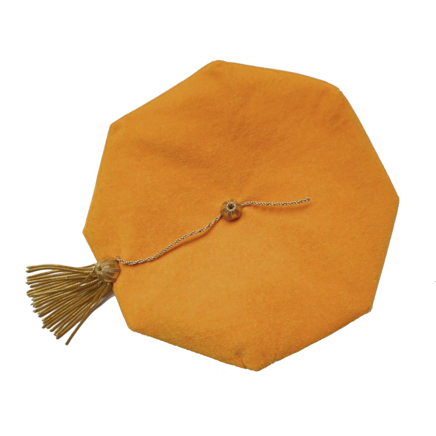 Gold Velvet Doctoral Tam – 8-Sided with Matching Tassel