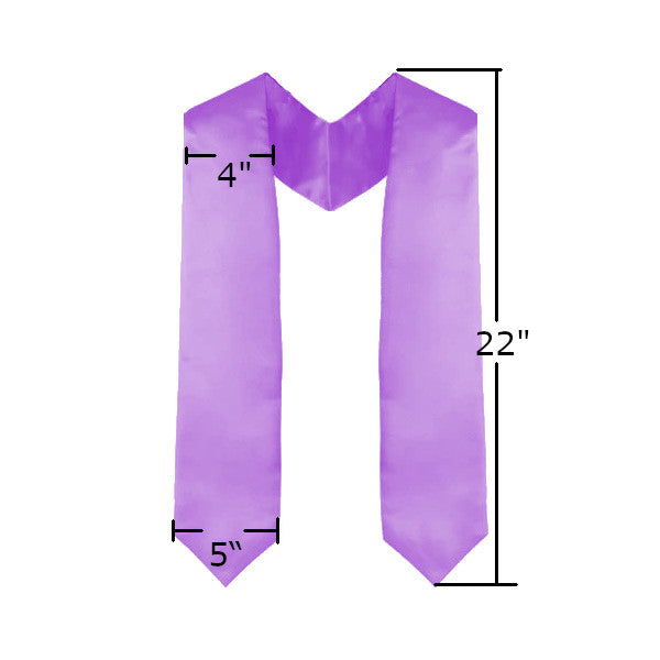 Custom Lavender/Light Purple Graduation Stole
