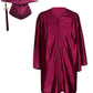 Shiny Kinder Maroon Cap, Gown & Tassel