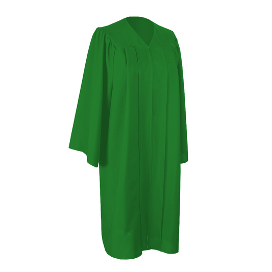 Matte Kelly Green Graduation Gown