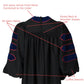 Deluxe Royal Blue Doctoral Gown with Red Piping