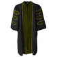 Deluxe Olive Green Doctoral Gown with Gold Piping (Clearance)