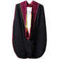 Doctorate Hood - Maroon Velvet - Maroon Lining - Gold Chevron - Gold Piping