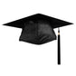 Shiny Black Graduation Cap and Tassel