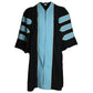 Deluxe Light Blue Doctoral Gown with Gold Piping