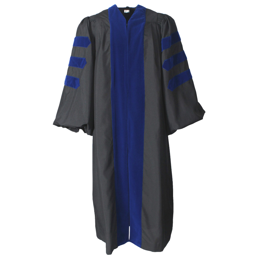 Deluxe Doctoral Gown - No Piping - Academic Regalia