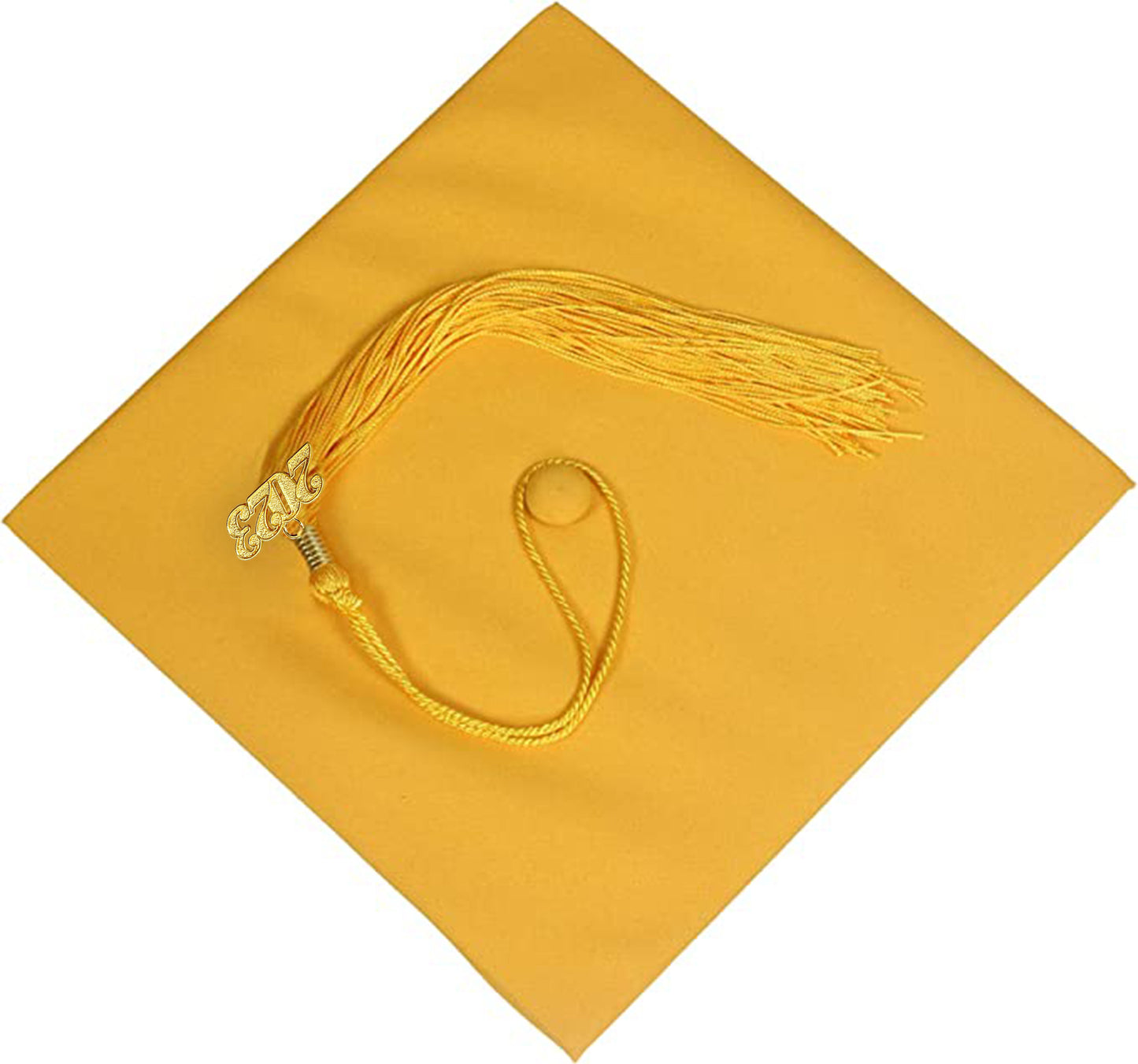 Matte Gold Graduation Cap and Tassel