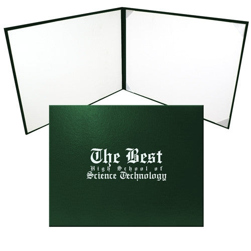 Hunter Green Graduation Diploma Cover