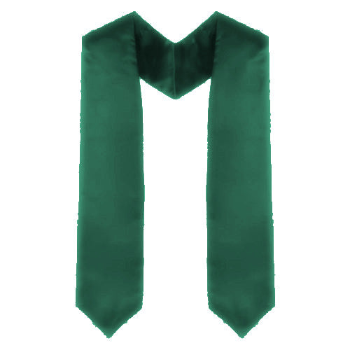 Green Graduation Stole - Hunter Green