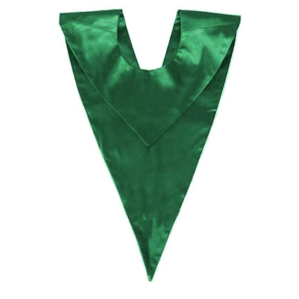 Green Graduation V-Stole - Hunter Green