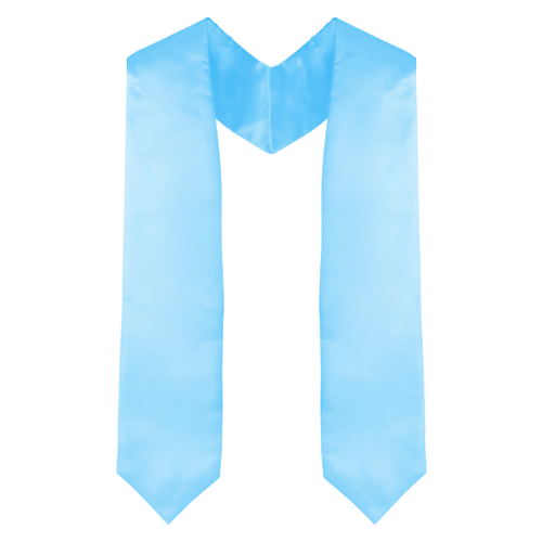 Custom Light Blue Graduation Stole