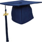 Matte Navy Graduation Cap and Tassel