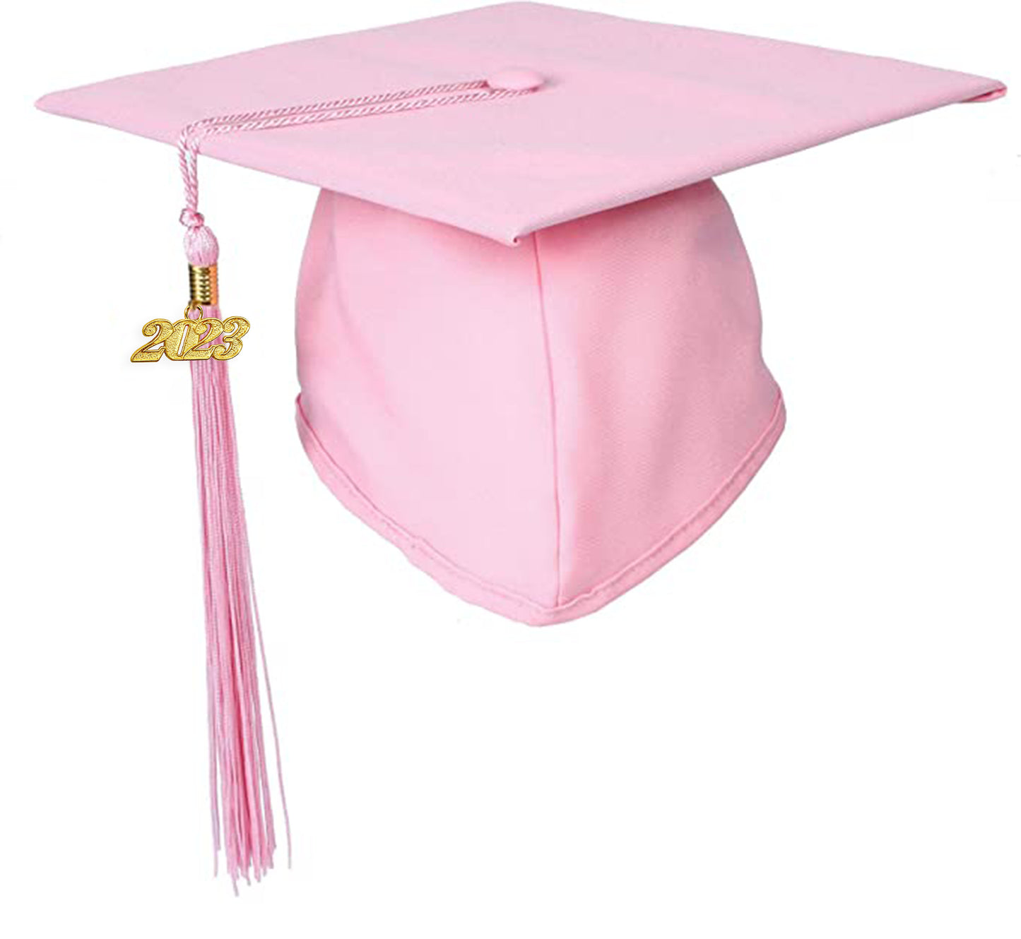 Matte Pink Graduation Cap and Tassel