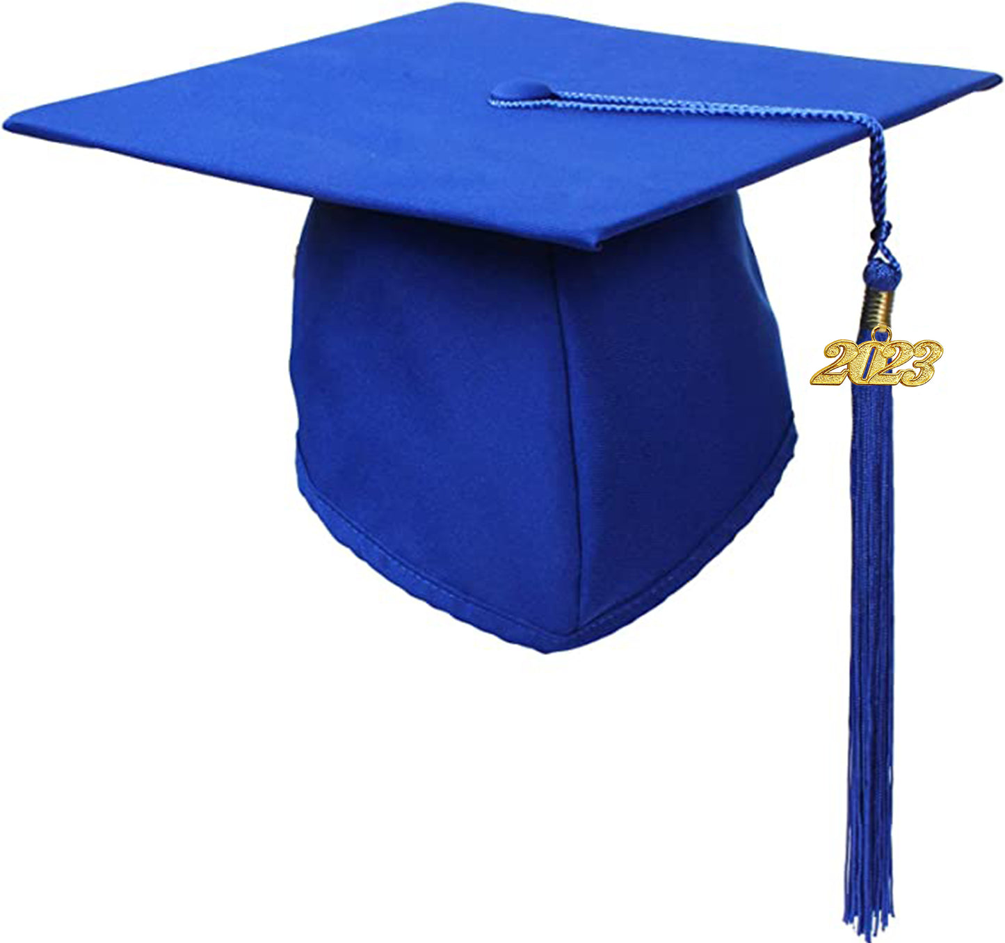 Matte Royal Blue Graduation Cap and Tassel