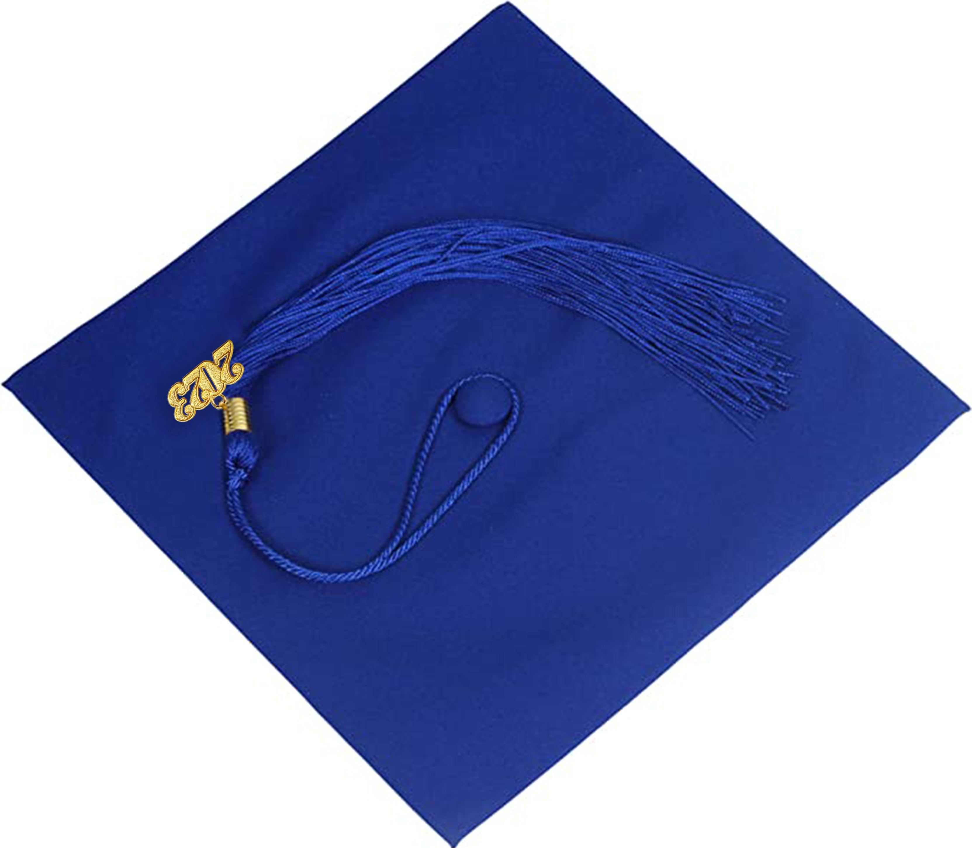 Graduation Cap Blue Matte Royal Blue Graduation Cap and Tassel