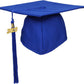 Matte Royal Blue Graduation Cap and Tassel