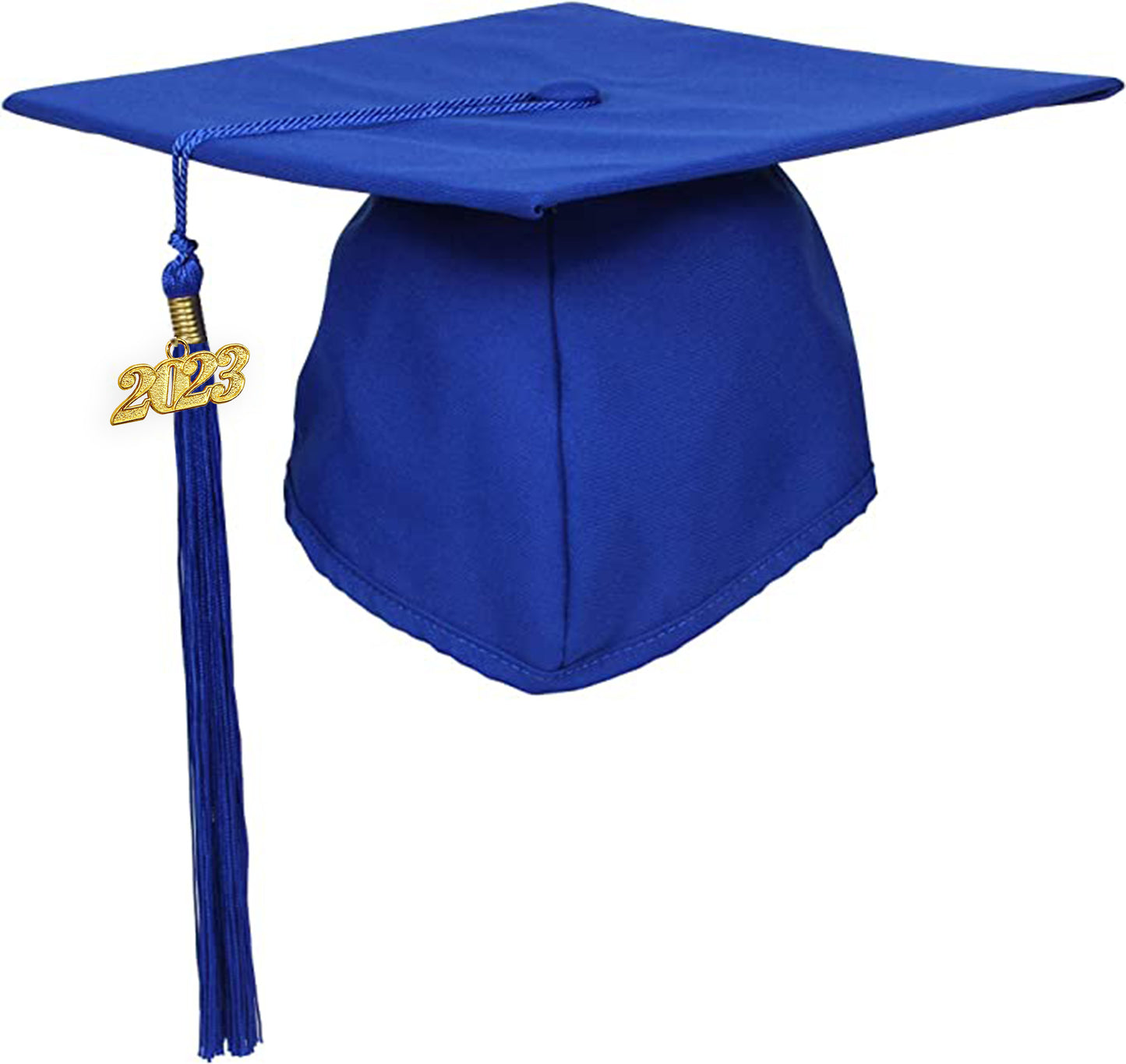 Matte Royal Blue Graduation Cap and Tassel