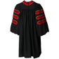 Deluxe Red Doctoral Gown with Gold Piping