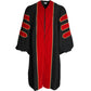 Deluxe Red Doctoral Gown with Gold Piping