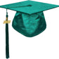 Shiny Hunter Green Graduation Cap and Tassel