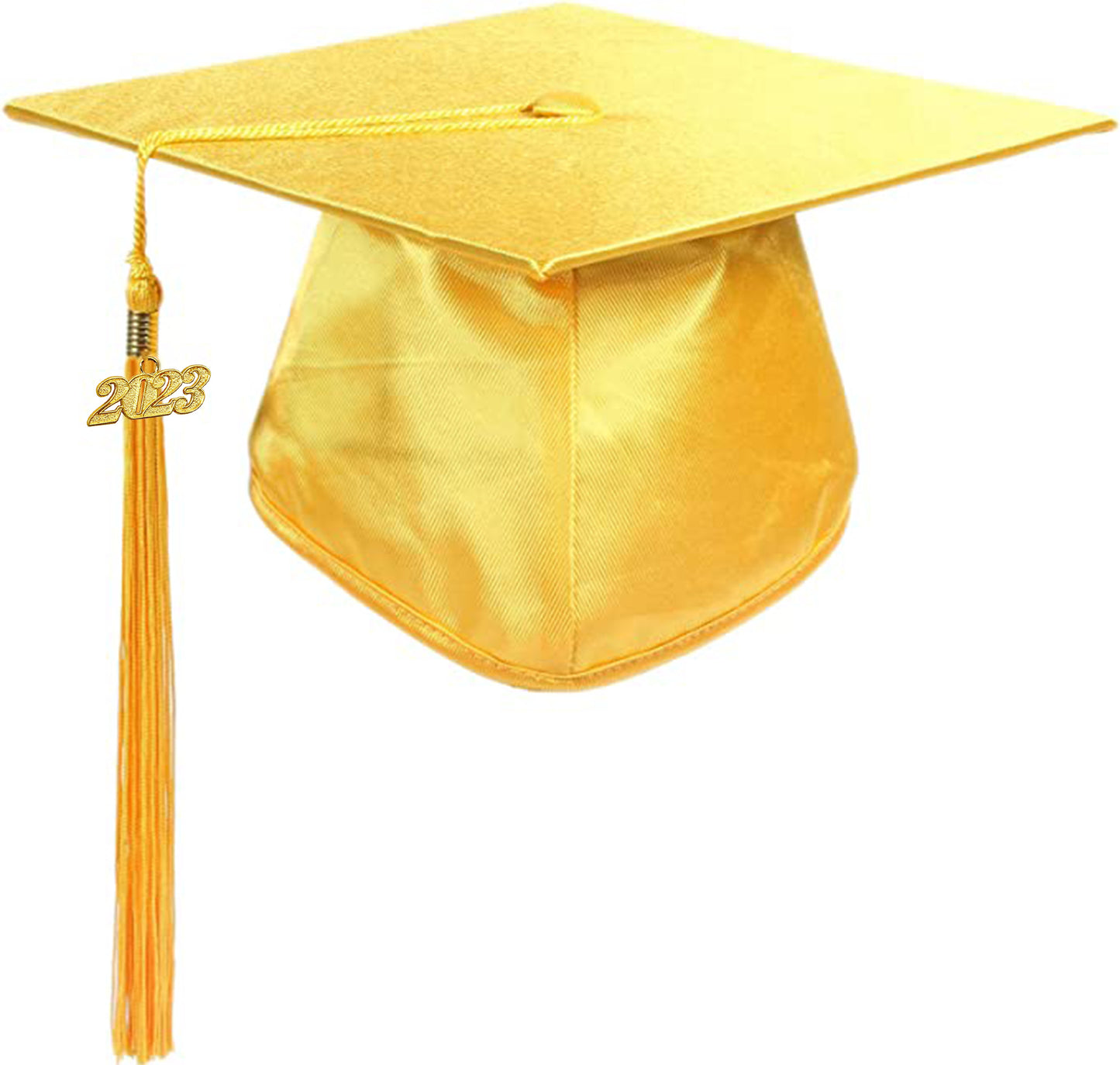 Shiny Gold Graduation Cap and Tassel