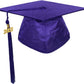 Shiny Purple Graduation Cap and Tassel