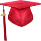 Shiny Red Graduation Cap and Tassel